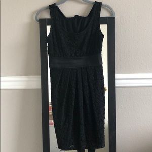 Black lace mini dress